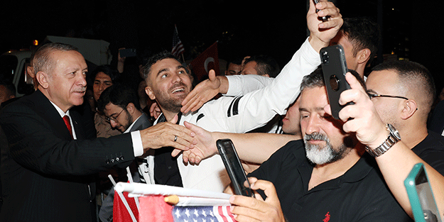 Cumhurbaşkanı Erdoğan'a ABD'de sevgi seli