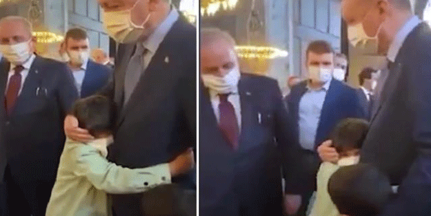 Cumhurbaşkanı Erdoğan'a Ayasofya'da sıcak karşılama