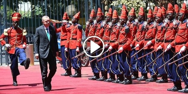 Cumhurbaşkanı Erdoğan'a görkemli karşılama