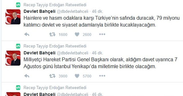 Cumhurbaşkanı Erdoğan'dan Bahçeli sürprizi