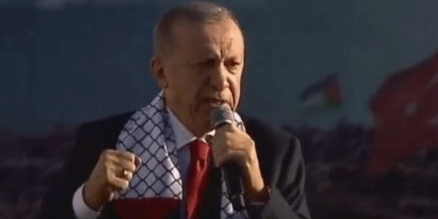 Cumhurbaşkanı Erdoğan Büyük Filistin Mitingi'nde söyledi: Bir gece ansızın gelebiliriz!