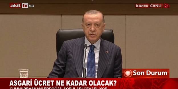 Cumhurbaşkanı Erdoğan'dan flaş asgari ücret açıklaması