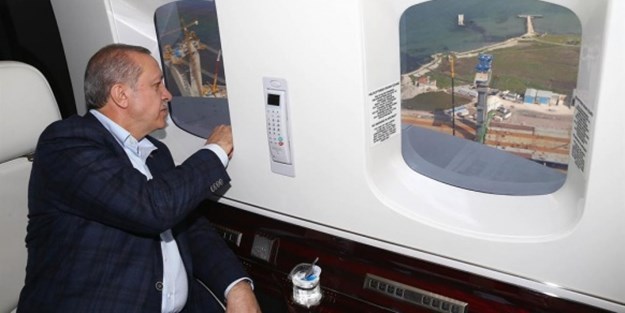 Cumhurbaşkanı Erdoğan'dan havadan denetim