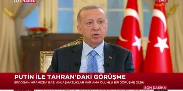 Cumhurbaşkanı Erdoğan'dan İran ve Rusya'ya Suriye çağrısı