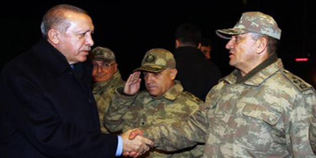 Cumhurbaşkanı Erdoğan'dan tümen komutanlığına ziyaret