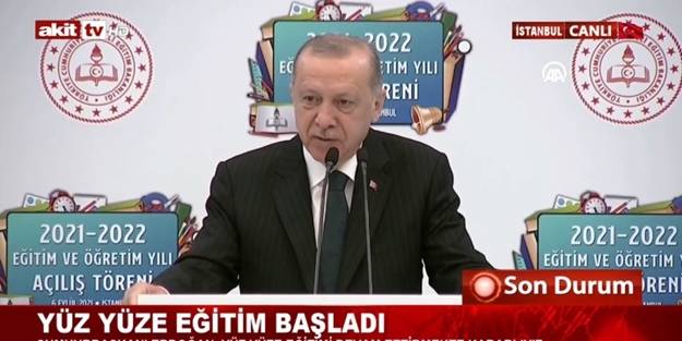 Cumhurbaşkanı Erdoğan'dan flaş yüz yüze eğitim açıklaması!