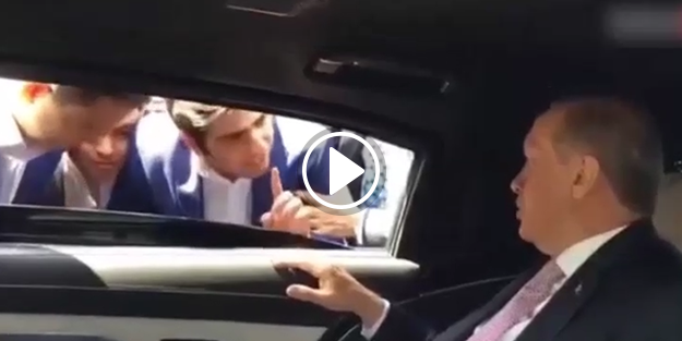 Cumhurbaşkanı Erdoğan'ın aracını durdurup bakın ne istedile