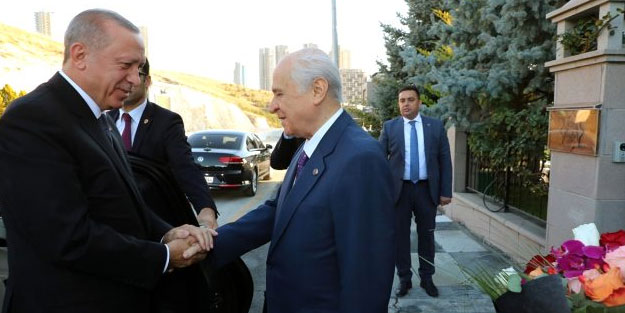 Erdoğan'ın Bahçeli'yi ziyaretinde dikkat çeken detay