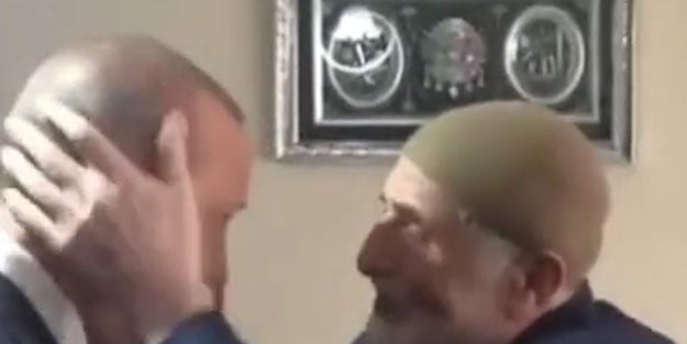 Cumhurbaşkanı Erdoğan'ın ev ziyaretinde ilginç anlar