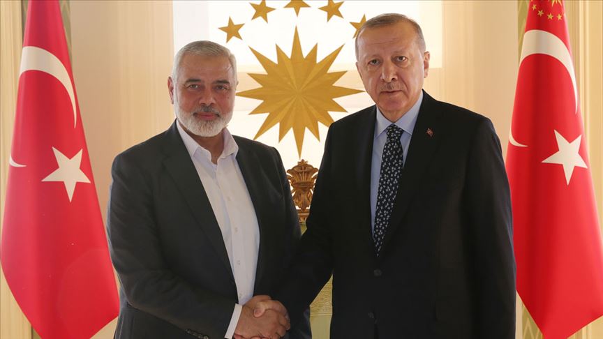 Cumhurbaşkanı Erdoğan'ın Hamas Lideri Heniyye'yi kabulü başladı