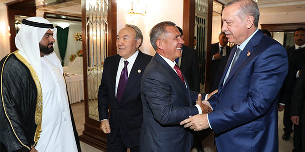 Cumhurbaşkanı Erdoğan'ın Kırgızistan temasları sürüyor