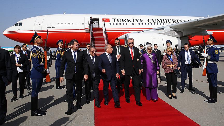 Cumhurbaşkanı Recep Tayyip Erdoğan Bakü'de
