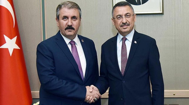 Cumhurbaşkanı Yardımcısı Fuat Oktay BBP Genel Başkanı Destici'yle görüştü