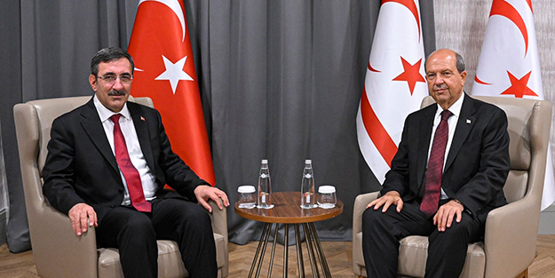 Cumhurbaşkanı Yardımcısı Yılmaz, KKTC Cumhurbaşkanı Tatar ile görüştü