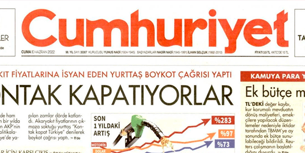 Cumhuriyet Gazetesi önce İyi Parti'yi tehdit etti sonra da 