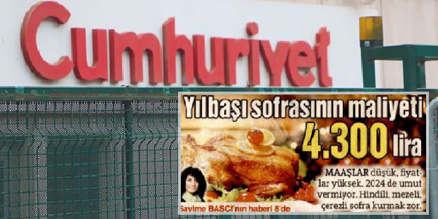 Sözcü'nün derdine bakın! Bir yanda açlık edebiyatı bir yanda yılbaşı şatafatı