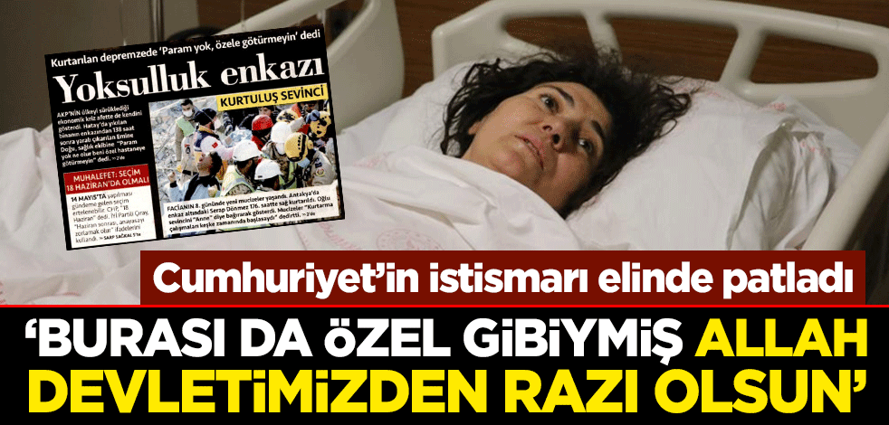 Cumhuriyet’in istismarı elinde patladı! 