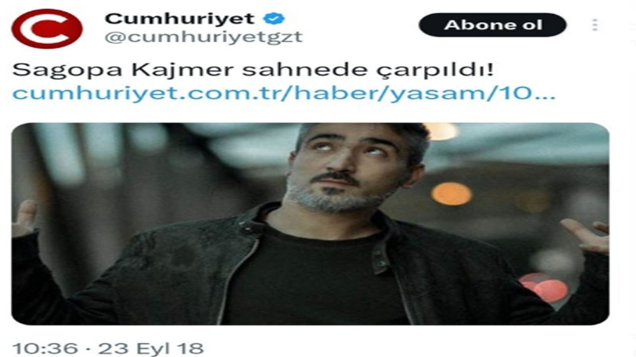 Cumhuriyet'in 'Sagopa Kajmer çarpıldı' haberi tekrardan gündem oldu