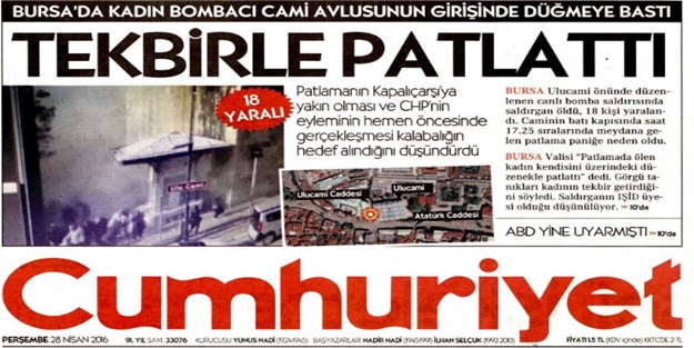 Cumhuriyet'ten Bursa provokasyonu!