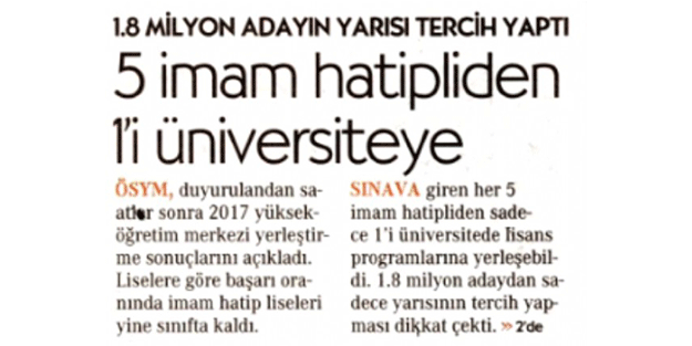Cumhuriyet'ten imam hatip düşmanlığı!
