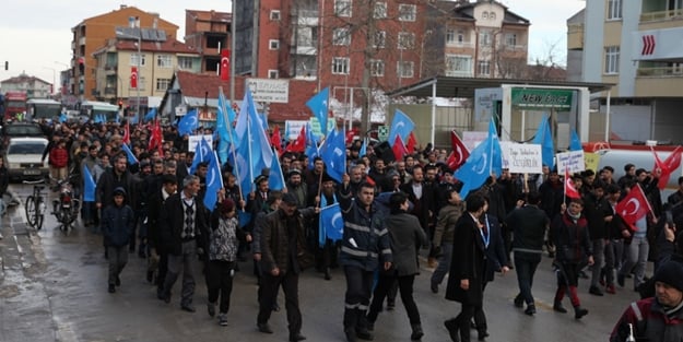 Çumra halkından Doğu Türkistan'a destek, Çin zulmüne protesto!