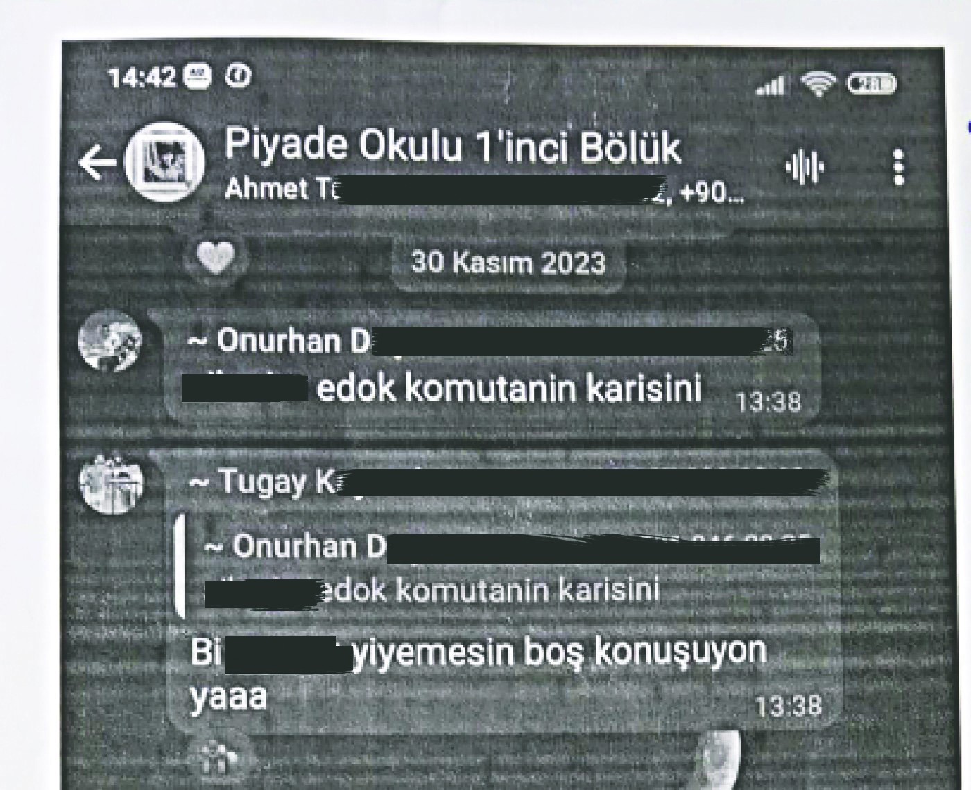 Cuntacı Teğmenler Komutanın eşine dil uzatacak kadar ahlaksız! Atatürk'ün askerleri küfürbaz çıktı