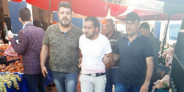 Cüzdan çalan hırsız, pazardan çıkamadan enselendi