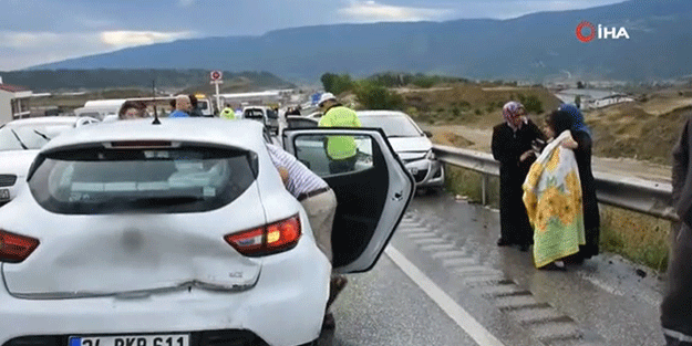 D100'de zincirleme kaza