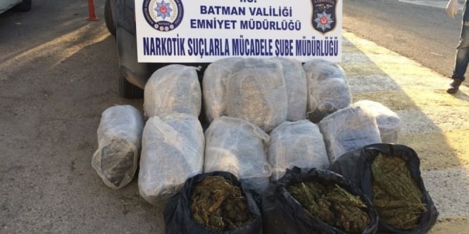 96 kilogram esrar ele geçirildi