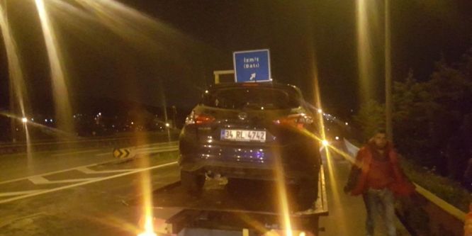 Takla atan otomobilden, burnu bile kanamadan çıktı