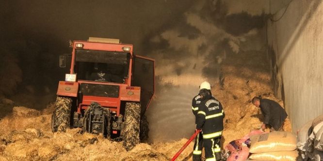 Kahramanmaraş’ta besi çiftliğinde yangın
