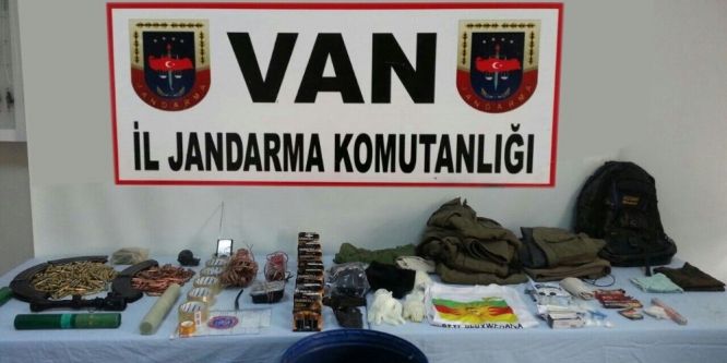 Dere yatağında silah ve mühimmat bulundu