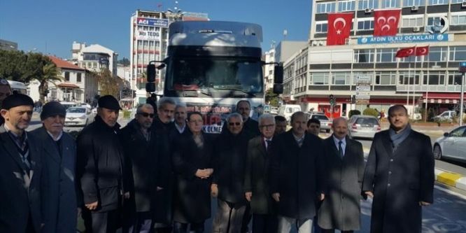 Aydın’da müftülüğünün 2. yardım konvoyu Halep’e uğurlandı