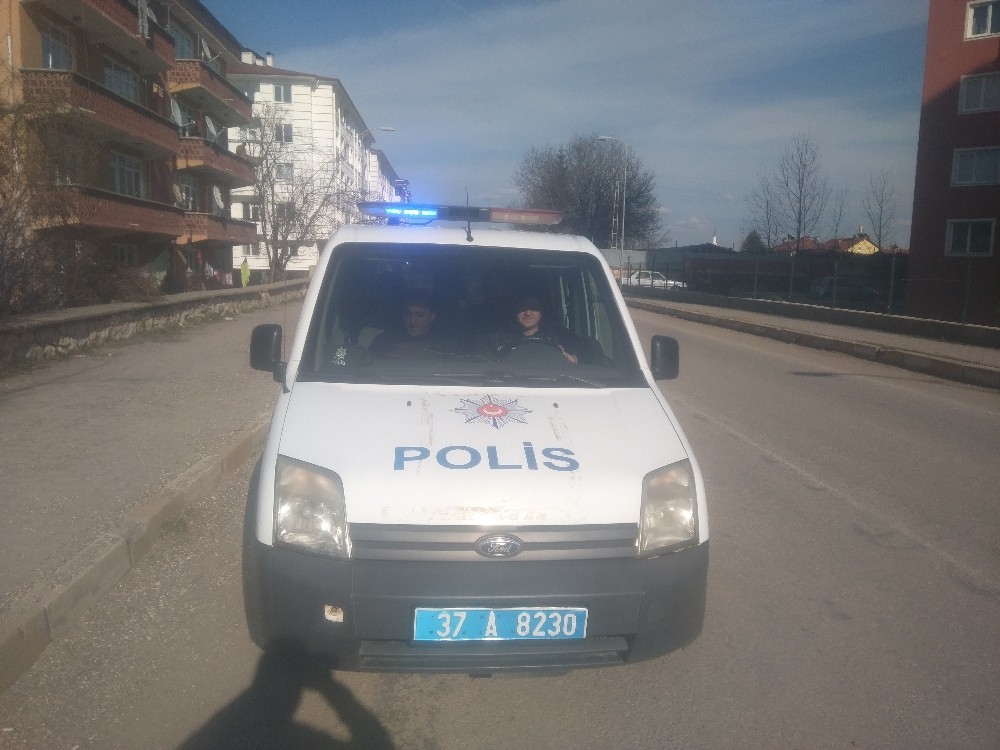 Daday’da polis ekiplerinden anonslu ‘evde kal’ uyarısı 