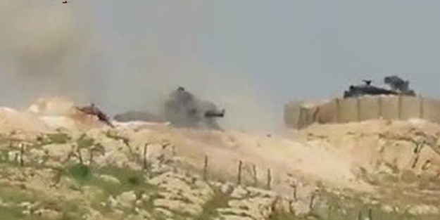 Terör örgütü DAEŞ'ten alçak saldırı! Türk Tankı böyle vuruldu!