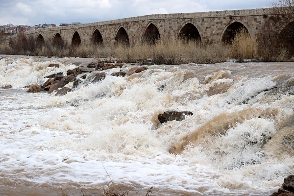 Dağlardaki kar erken eridi, Kızılırmak'ın debisi yükseldi