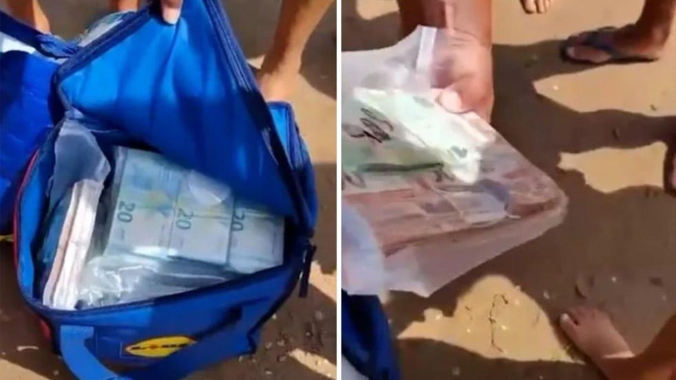 Dalgalar 700 bin avroyu sahile attı! Tatilciler plajda servet buldu