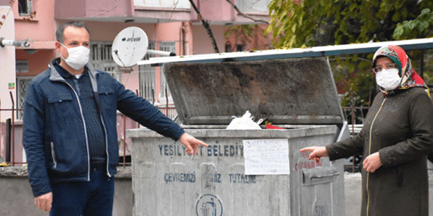 Dalgınlıkla altınlarını çöpe attı! Konteynırın başında getirirler diye nöbet tutuyor