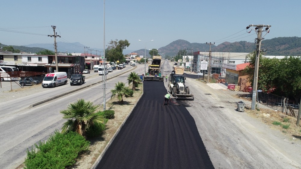 Dalyan turistik yolu asfalta kavuştu 