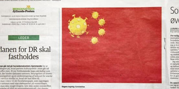 Danimarka gazetesinden kriz çıkaracak içerik! Çin bayrağına bakın ne yaptılar