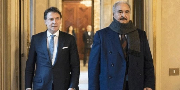 Darbeci Hafter ile görüşen İtalya Başbakanı Conte'den flaş Türkiye kararı