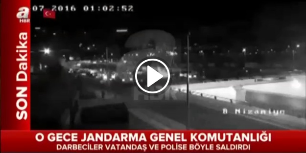 Darbecilerin Jandarma binasına saldırdığı anlar!