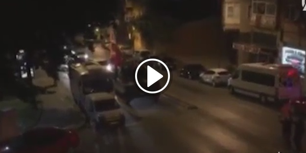 Darbecilerin terk ettikleri tankla konvoy yaptılar!