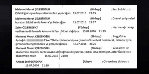 Darbecilerin 'Whatsapp' yazışmaları