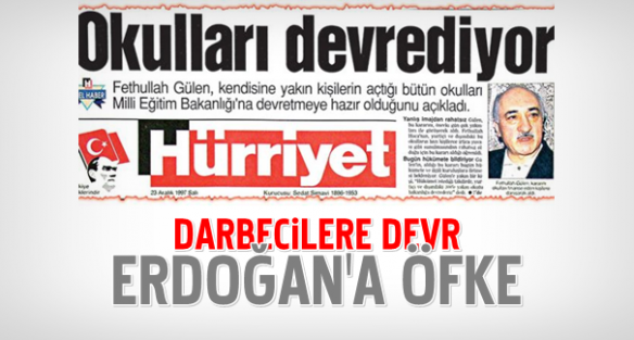 Darbeciye okul Erdoğan’a öfke