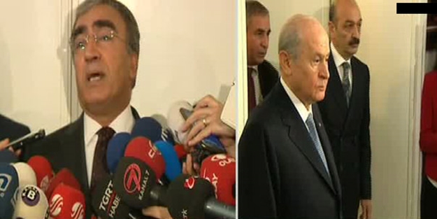 Davutoğlu-Bahçeli görüşmesi sonrası ilk açıklama