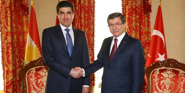 Davutoğlu, Barzani ile görüştü