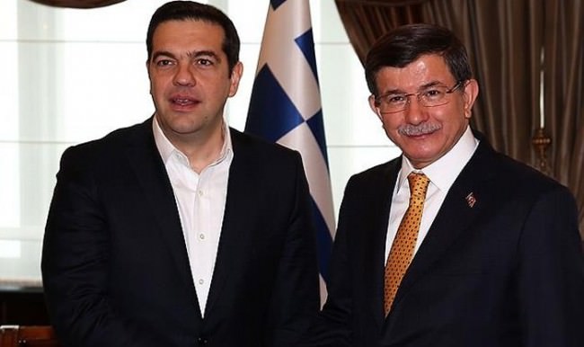 Davutoğlu ile Çipras bir araya geldi