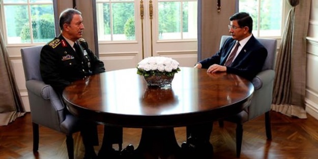 Davutoğlu, Orgeneral Akar ile görüştü