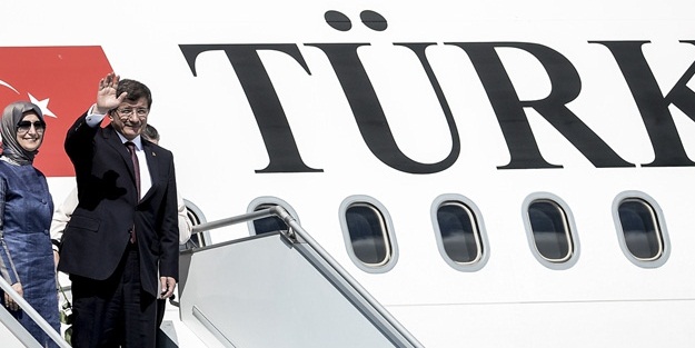 Davutoğlu seçim yasaklarına göre yolculuk yaptı